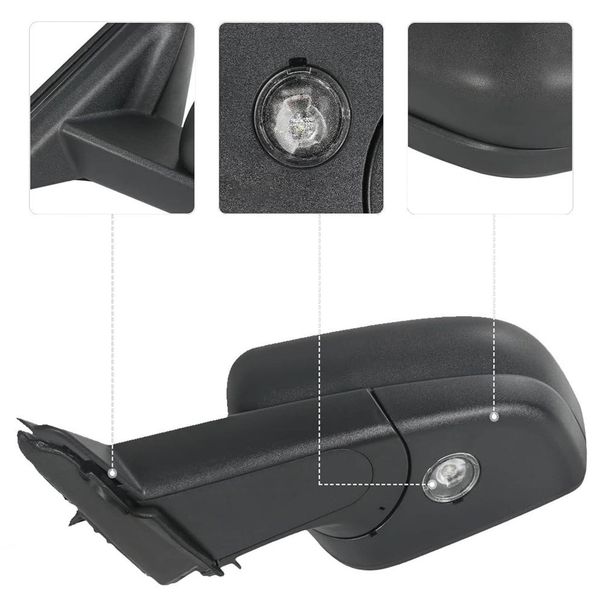 Solidspare New Left Power Mirror For 2020-2024 Ford Explorer w/ Power Heated Manual Folding