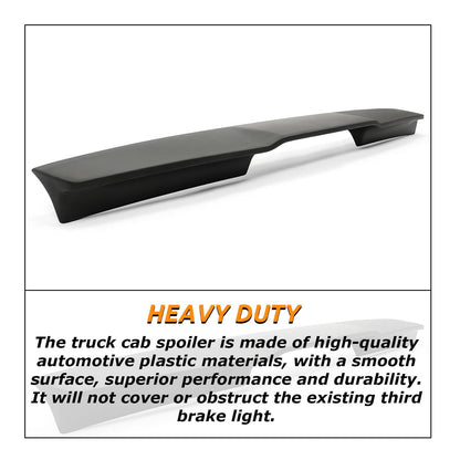 Solid Spare For Ford F-150 F150 2015-2020 Black Cab Wing Rear Window Trunk Roof Spoiler Lip