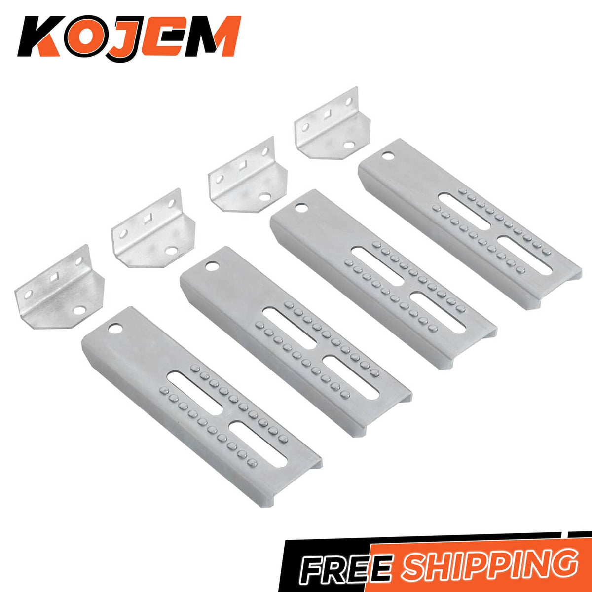 Solidspare (4)10" Boat Trailer Swivel Top Bunk Board Bracket Bolster Adjustable Bracket Kit