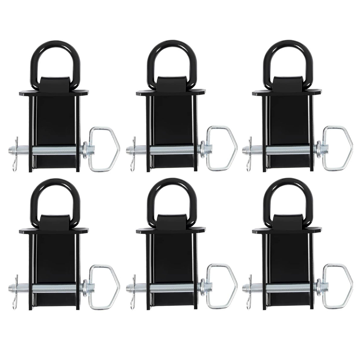 Solidspare 6PK Heavy-Duty 12,000 Lbs Removable D-Ring Stake Pocket For Flatbed/Trailers