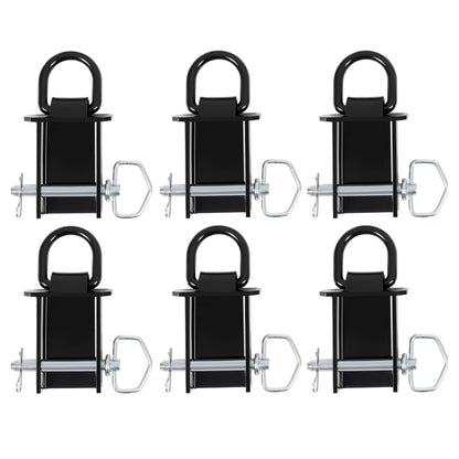 Solidspare 6PK Heavy-Duty 12,000 Lbs Removable D-Ring Stake Pocket For Flatbed/Trailers
