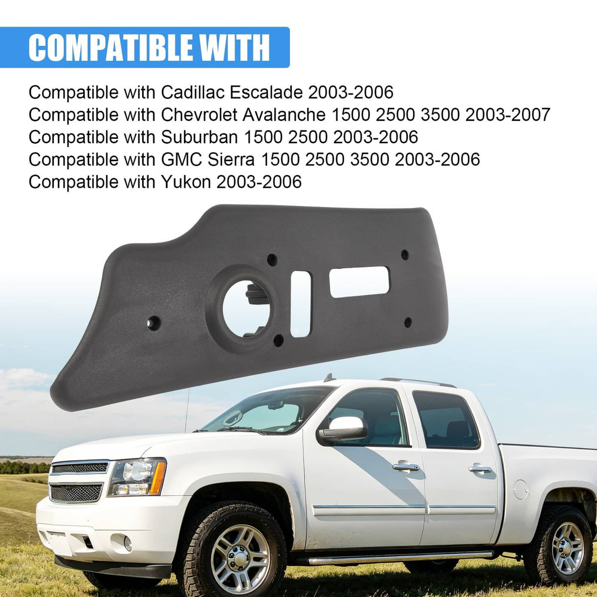 Solidspare Gray Driver Seat Control Switch Trim Cover 88941682 For Tahoe Suburban 2003-2006