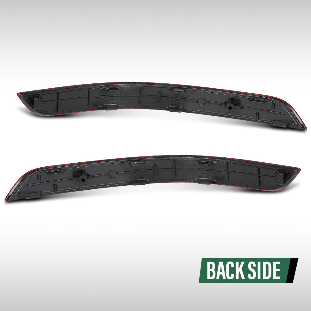 Solid Spare Fit For 2013-2015 Mercedes-Benz GLK300 GLK350 Rear Bumper Reflector Left+Right
