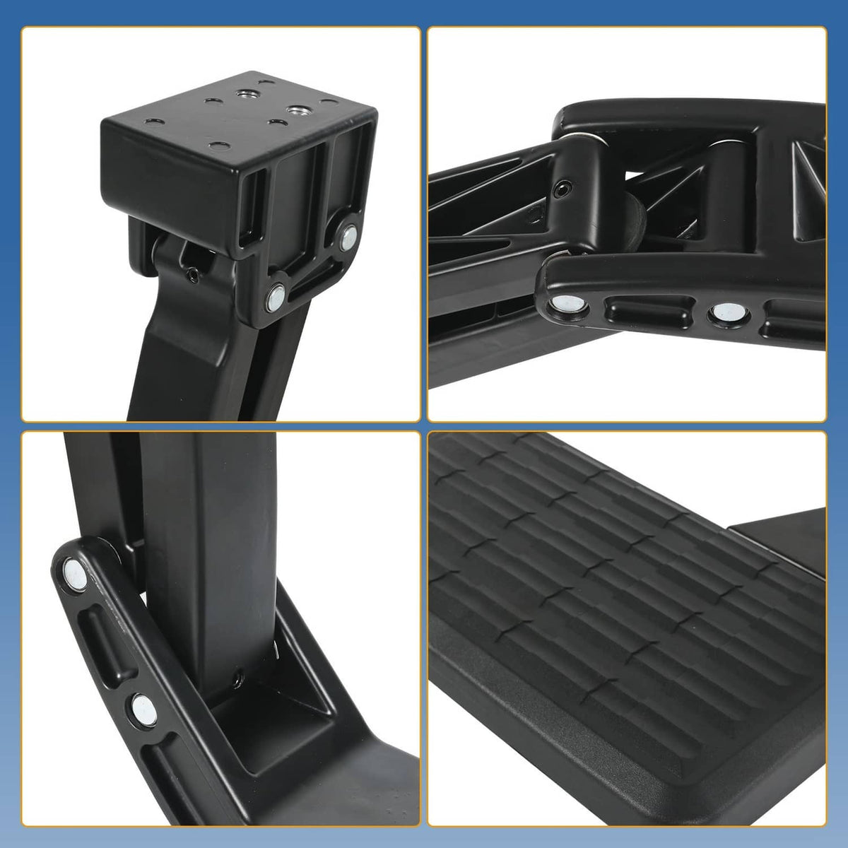 Solidspare Rear Tailgate Bed Side Step Retractable Bumper Step For Dodge Ram 1500 2500 3500