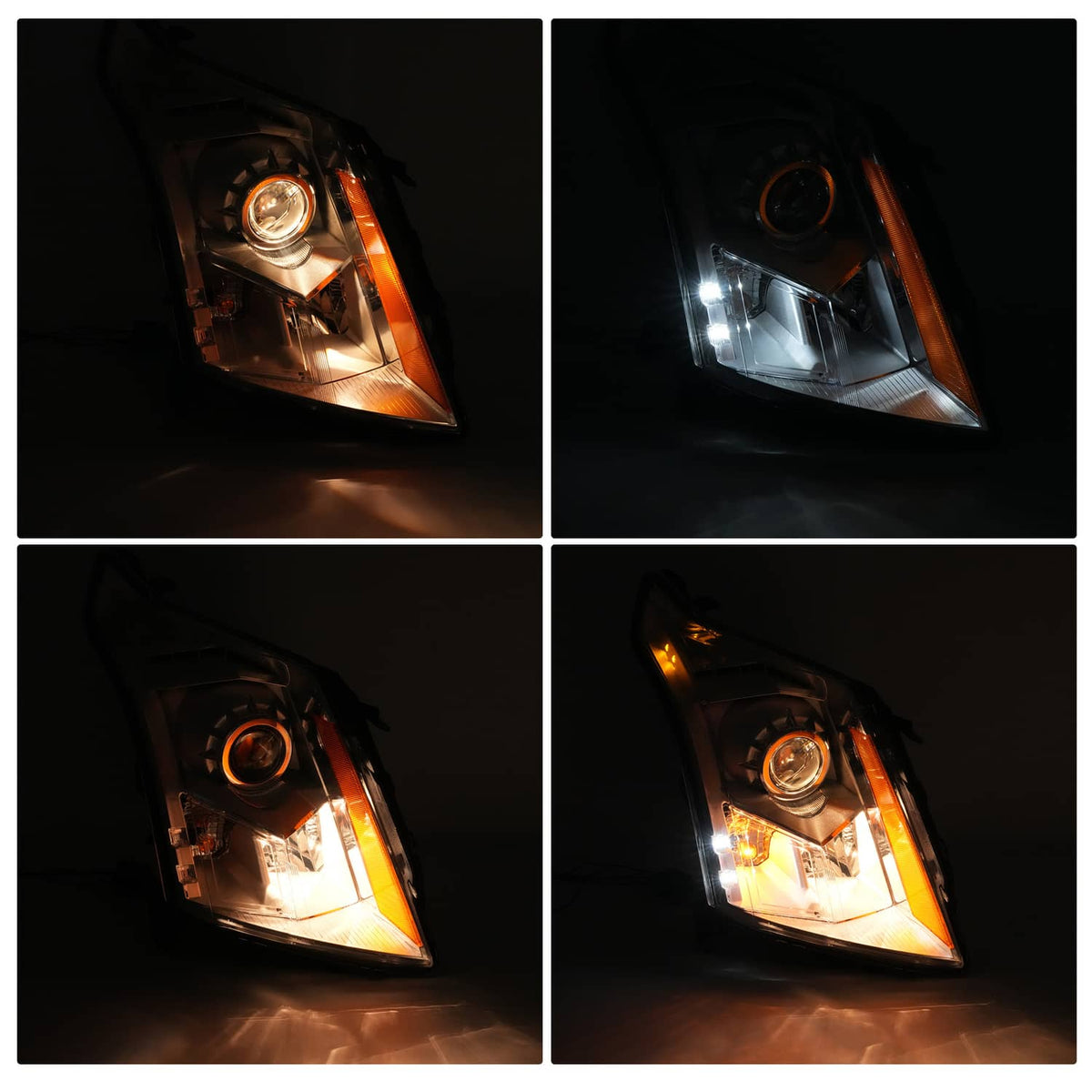 Solid Spare Clear Projector Headlight For Cadillac SRX 2010-2016 Passenger Side Replacement