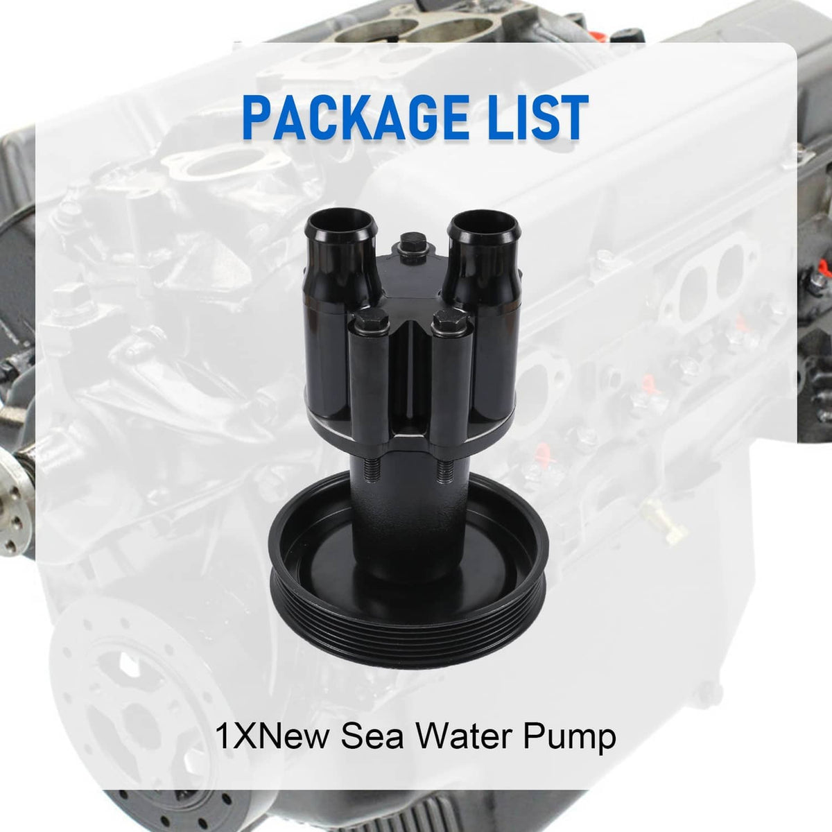 Solidspare Raw Sea Water Pump & Pulley 46807151A9 for MERCRUISER 4.3L 5.0L 5.7L 6.2L 7.4L