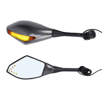 Solidspare LED Turn Signal Integrated Rear View Mirrors For Suzuki Katana GSXR 600 750 1000