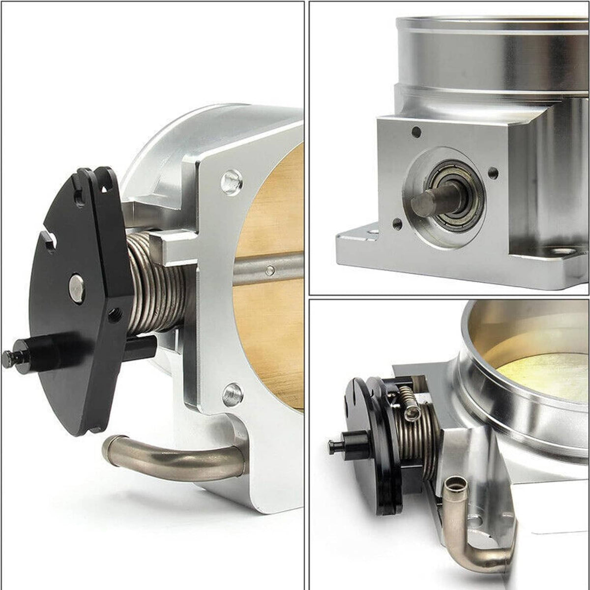 Solidspare Aluminum 102mm 4-Bolt Throttle Body & TPS IAC For GM Gen III LS1 LS2 LS6 LS7 LSX
