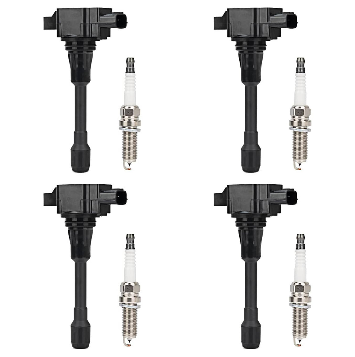 Solidspare 4 UF549 For Nissan Altima Sentra rogue versa Spark Plugs and Ignition Coil packs