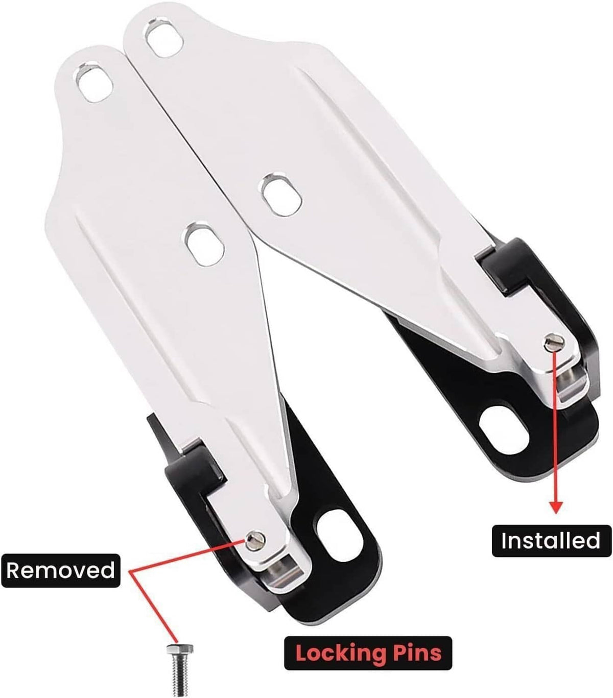 Solidspare Billet Aluminum Quick Release Hood Hinge Latch Set for 1996-2000 Honda Civic EK