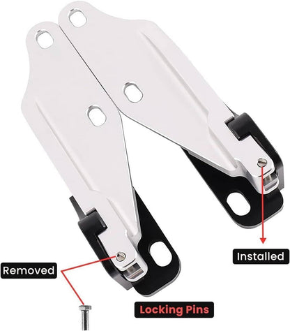 Solidspare Billet Aluminum Quick Release Hood Hinge Latch Set for 1996-2000 Honda Civic EK