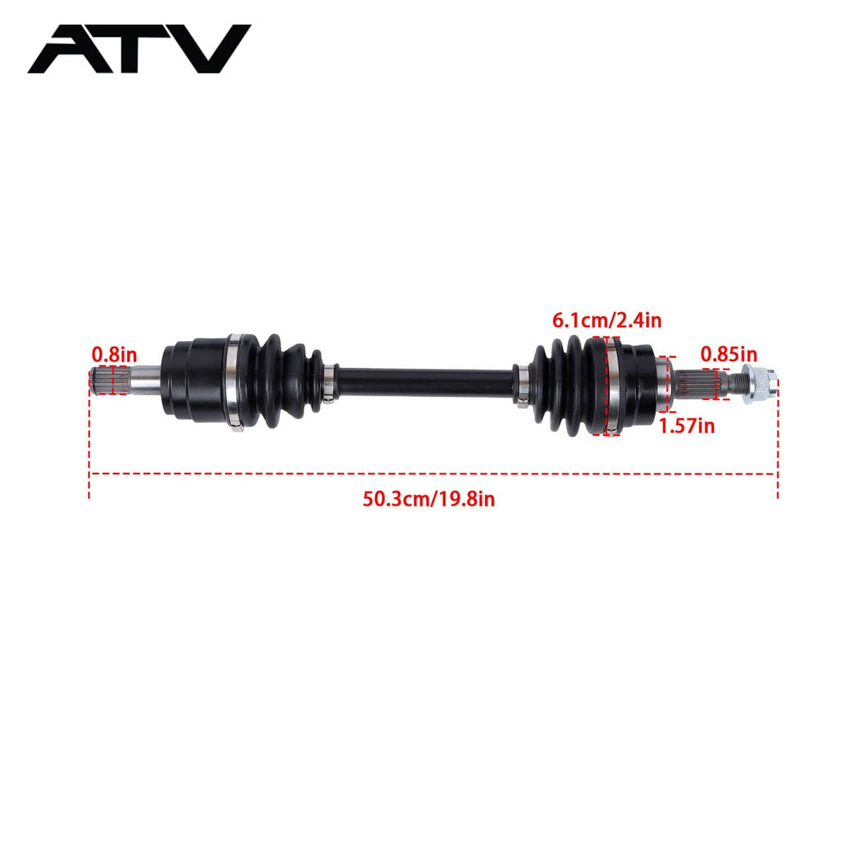 Solidspare Front Left Right CV Axles Drive Shaft For Honda Foreman 500 05-13 44350-HN8-A41
