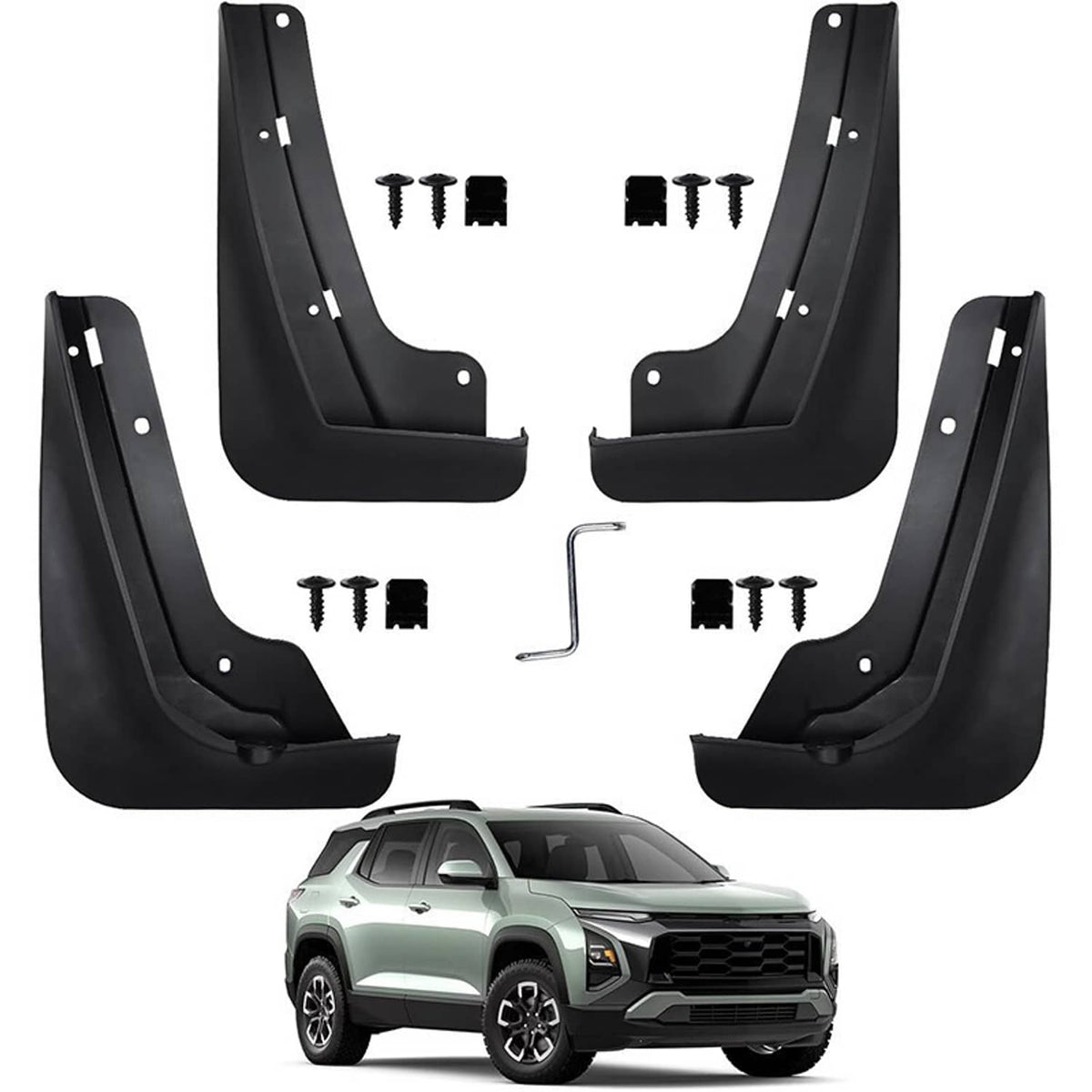Solidspare 4Pcs Car Splash Guards Mud Flaps Guards Accessories For 2025+ Chevrolet Equinox