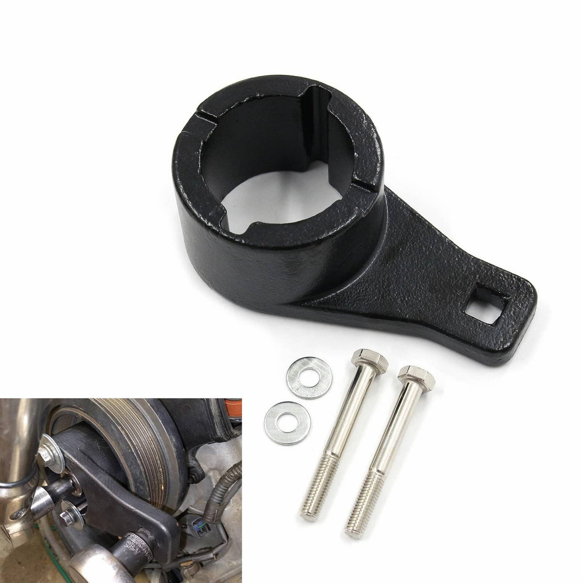 Solid Spare For Toyota Lexus Harmonic Damper Pulley Holding Tool Kit Crankshaft Crank Holder