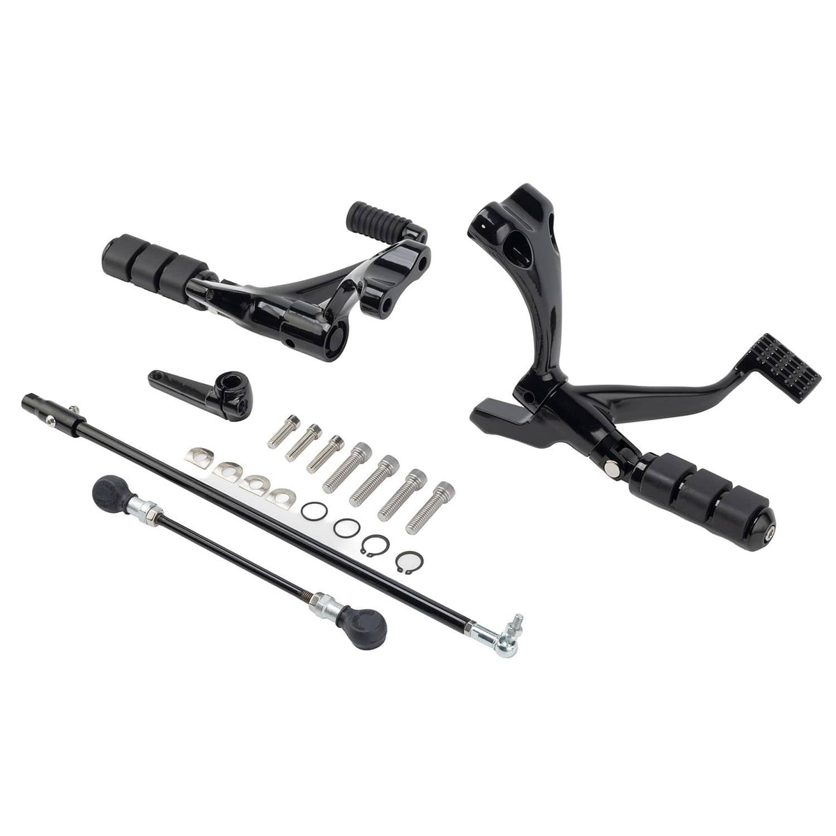 Solidspare Foot Pegs Forward Control Kit For Harley Sportster XL 883 1200 2014-2022 Black