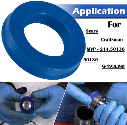 Solid Spare Floor Jack Seal Replacement Kit for Sears, Craftsman, MVP - 214.50136, G-493LWM