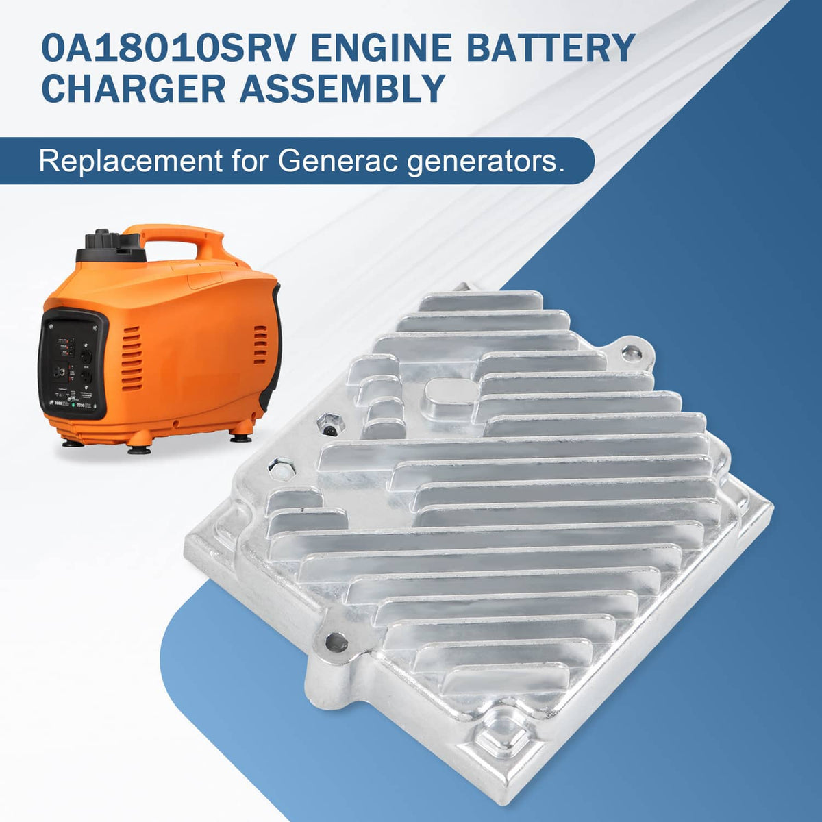 Solidspare 0A18010SRV 12 V Engine Battery Charger Assembly for Generac Generator 4390-0