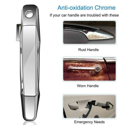 Solidspare 4X Chrome Exterior Door Handle For 2007-2013 Chevy Tahoe GMC Yukon Sierra Denali