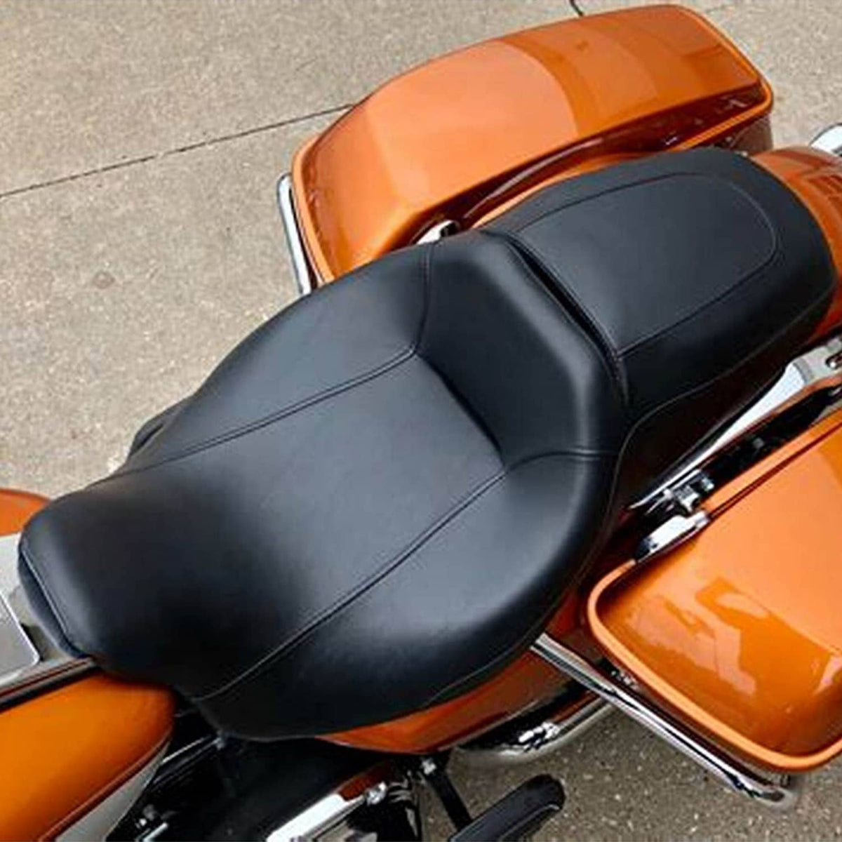 Solidspare Driver Passenger Black Seat For Harley Touring Road King Street Glide 08+