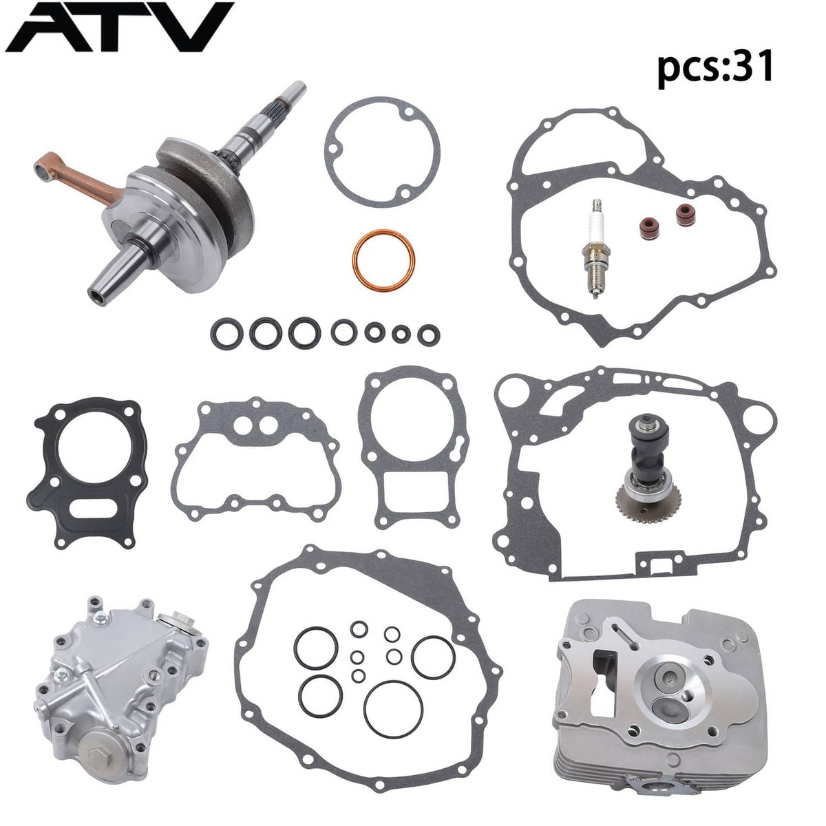 Solidspare For Honda Recon TRX250 08-14 Camshaft Seal Cylinder Head Cover Crankshaft Parts