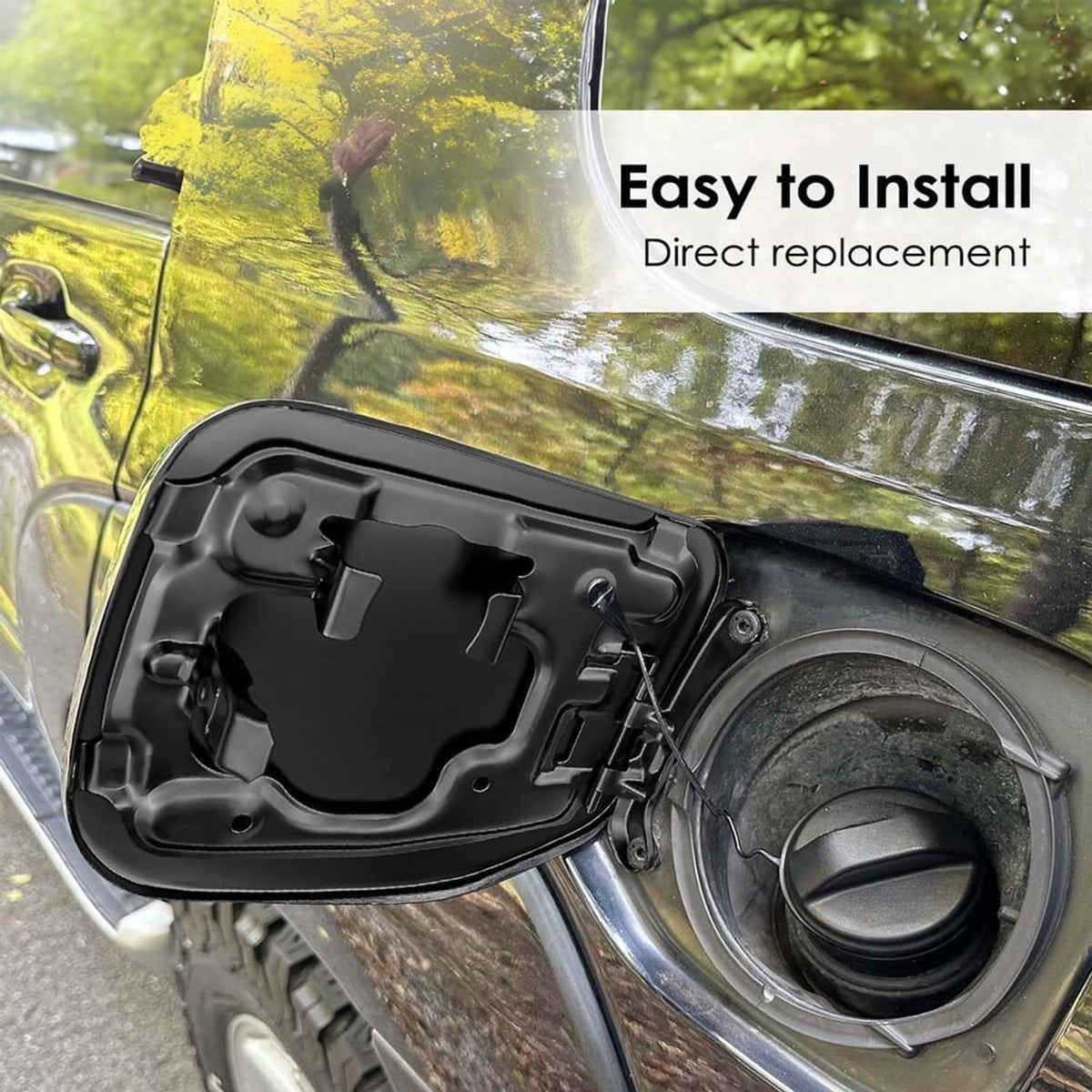 Solidspare Fuel Filler Tank Cover Door Lid Gas Cap 77350-35050 For 2003-2009 Toyota 4Runner