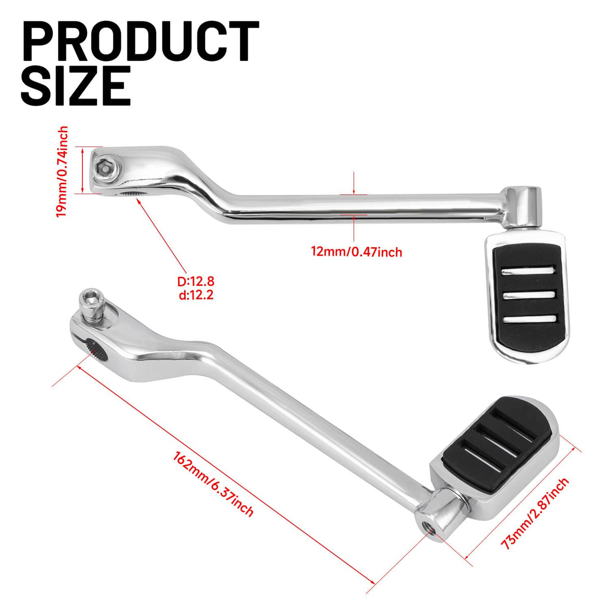 Solidspare Heel Toe Shift Lever Shifter Peg Pedal For Harley Electra Glide Heritage Softail