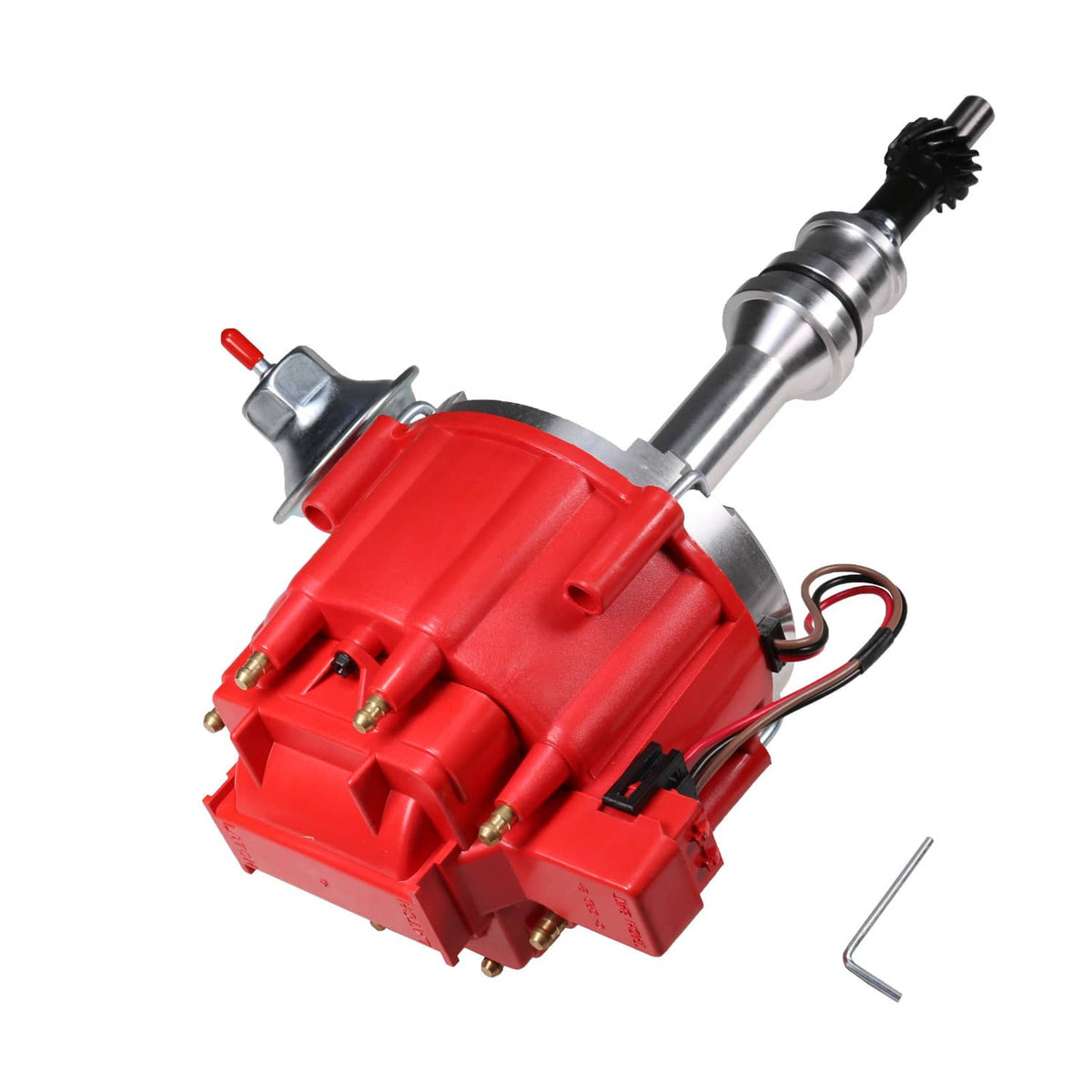 Solidspare Red HEI Distributor For Ford 351W Windsor w/ 65K Hi-output Coil & Pigtails NEW