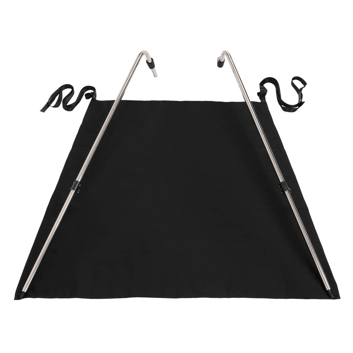 Solidspare Black Boat Sun Shade 304 Stainless Steel+Fabric Canopy For Universal Boat