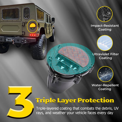 Solid Spare LED Brake Lights For Humvee M35 M998 LH+RH Side Turn Signal Lamps 4 PCS