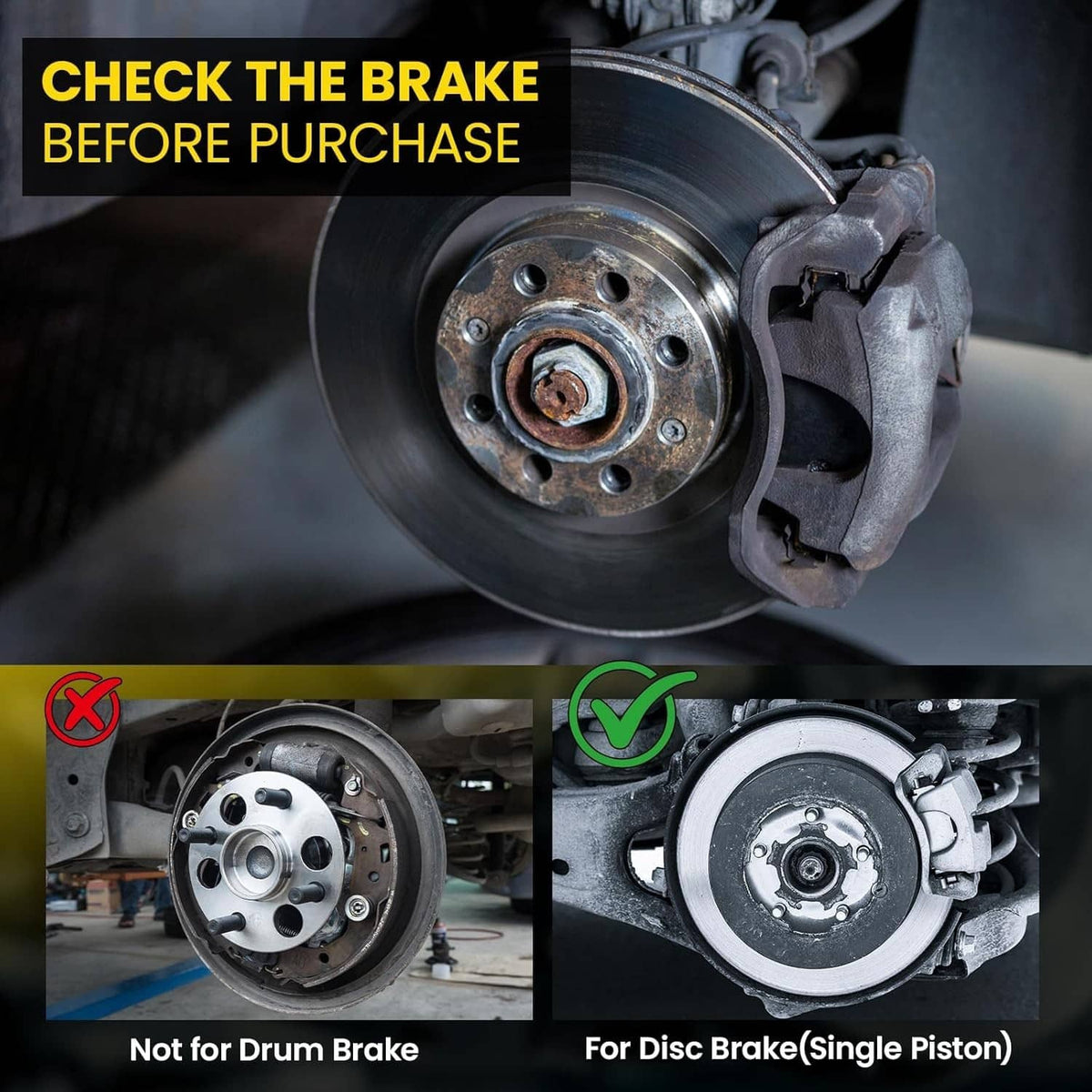 Solid Spare 24300 Speedy Brake Pad Spreader Single Piston Brake Caliper Compressor Tool
