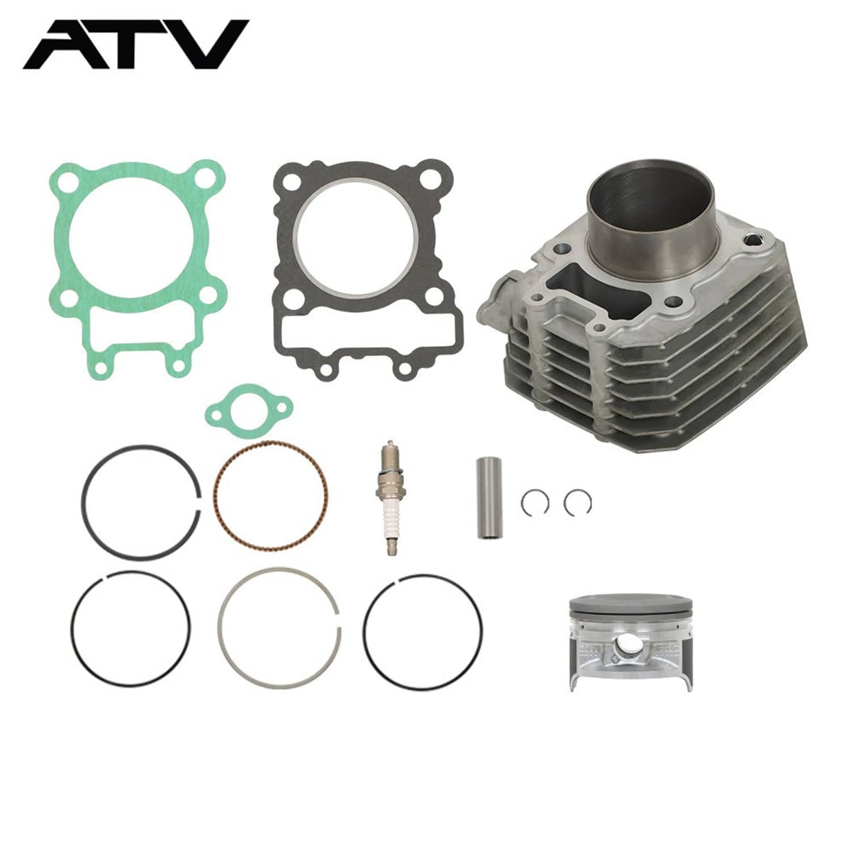 Solidspare For Kawasaki Bayou KLF 250 Cylinder Jug w/ New Piston & Top End Kit 2003-2010 11