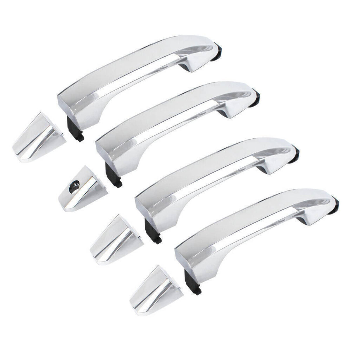 Solidspare Set of 4 Exterior Door Handle Fit For 14-17 Chevrolet Silverado 1500 Chrome New