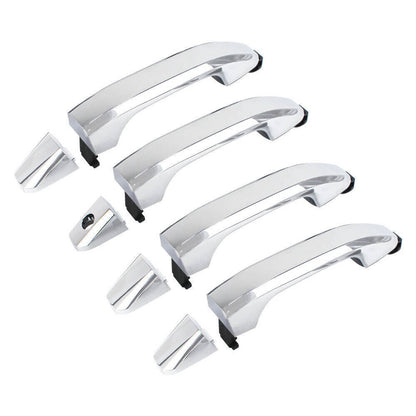 Solidspare Set of 4 Exterior Door Handle Fit For 14-17 Chevrolet Silverado 1500 Chrome New