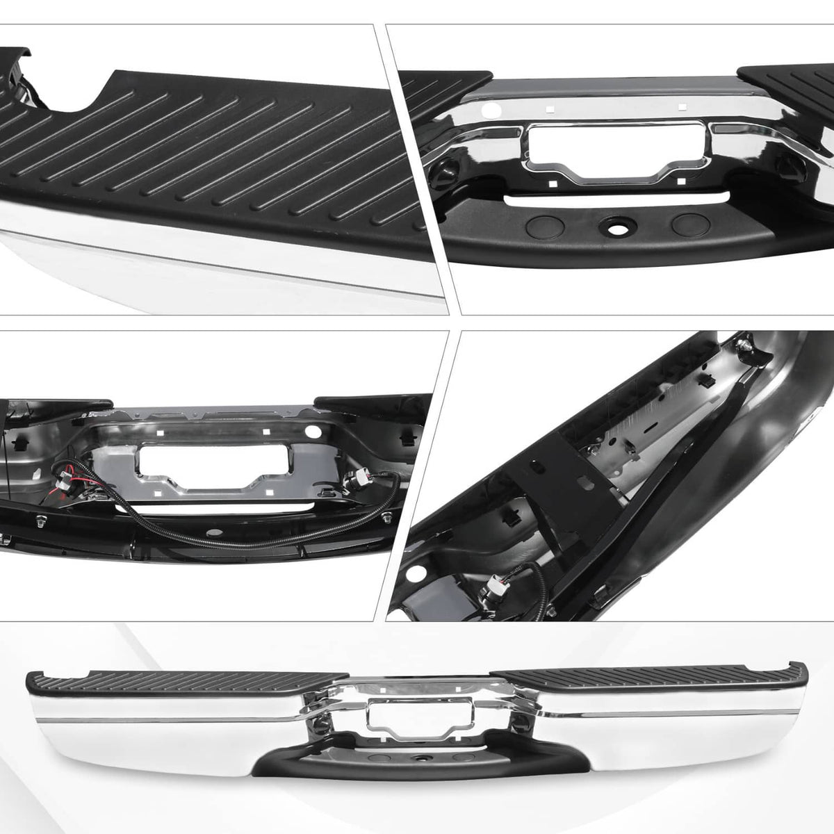 Solidspare New Rear Step Bumper Assy Chrome For 97-04 Ford F-150 97-99 F-250 FO1103101