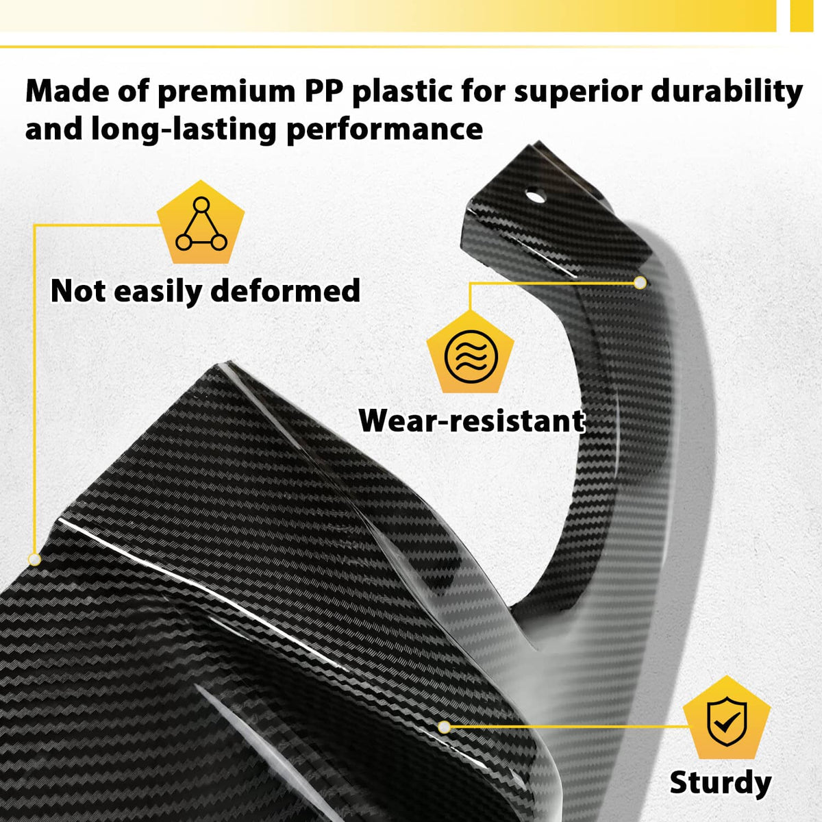 Solid Spare Rear Lip For 2014-2017 Infiniti Q50 Bumper Diffuser Wing Carbon Fiber Style
