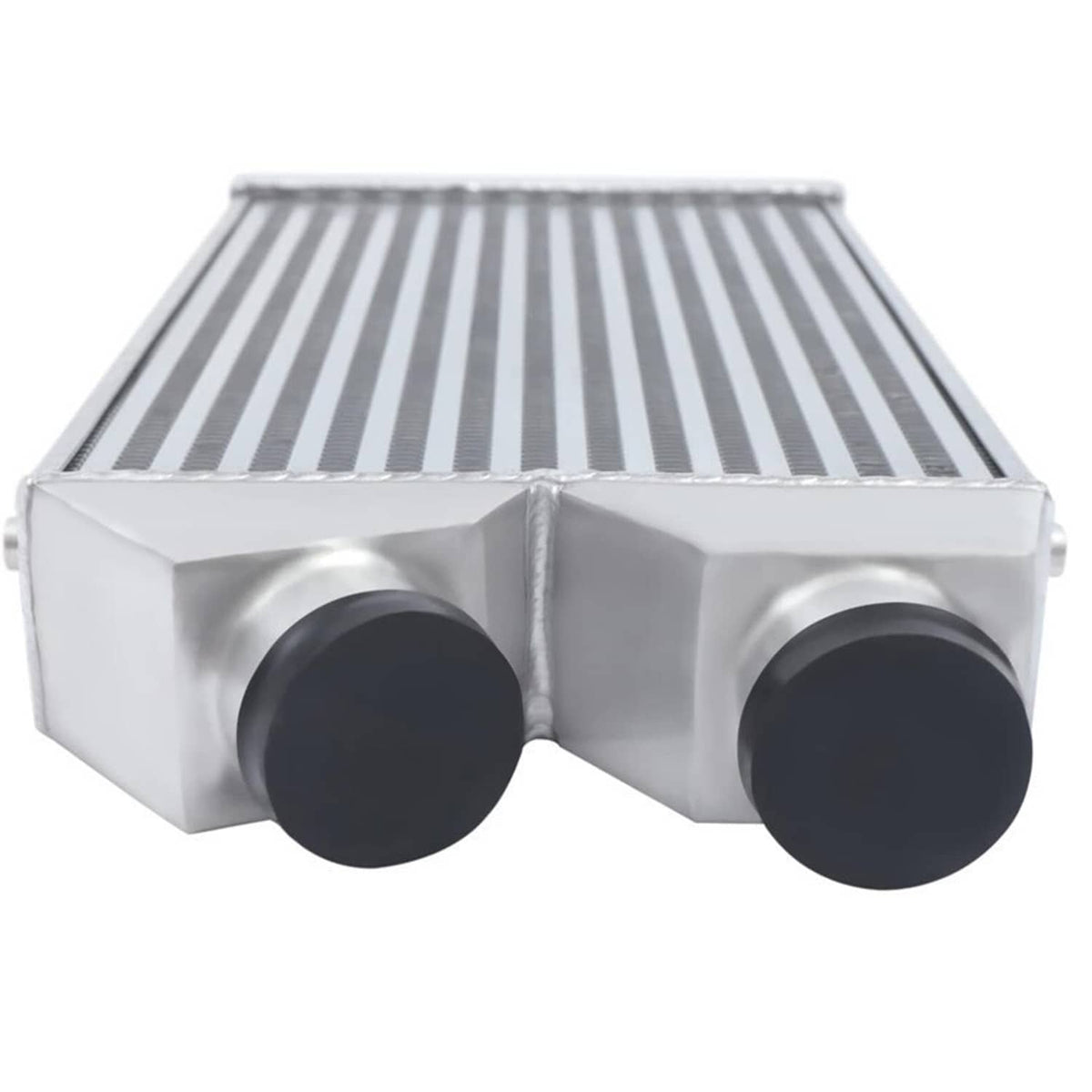 Solidspare Universal Aluminum Intercooler Front Mount 2.5" Inlet & Outlet Same One Side New