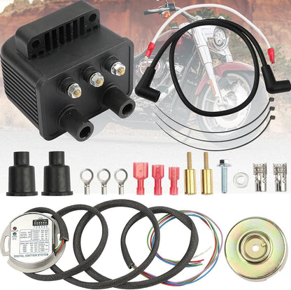 Solidspare Single Fire Programmable Ignition Kit For 1970-03 Harley-Davidson Big Twin Evo