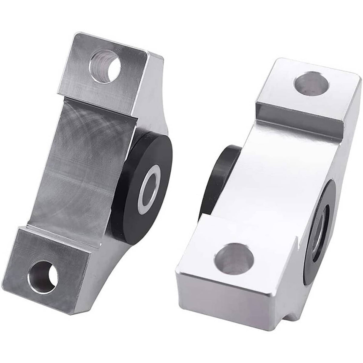 Solidspare 2 Bolt Engine Motor Mount Kit For 1996-00 Civic EK B16 B20 D16 B D Chrome Billet