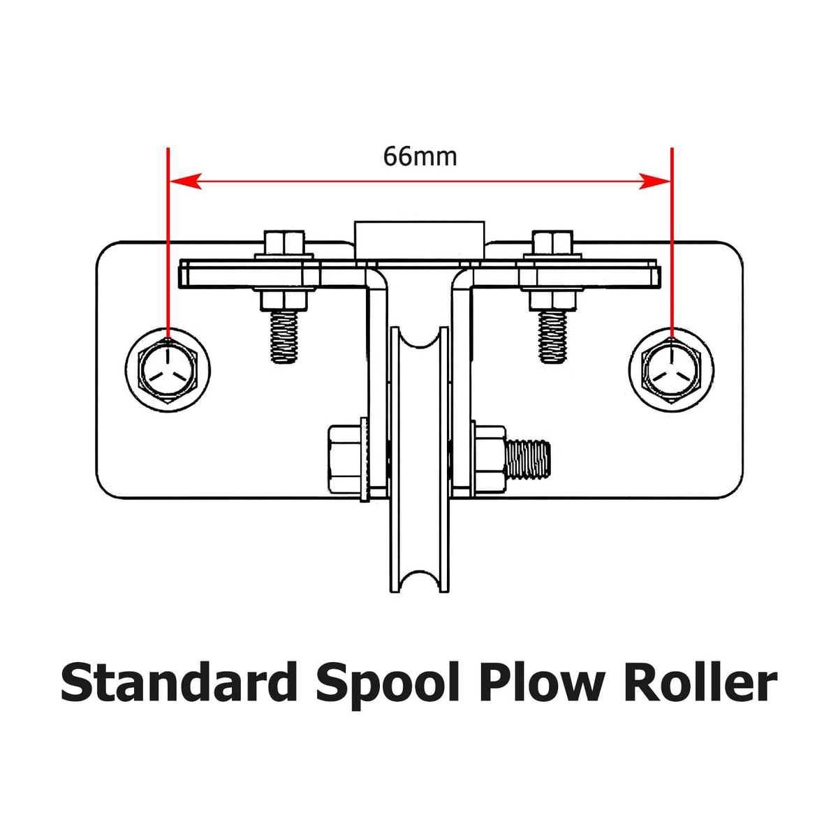 Solidspare For ATV/UTV Winches Steel Snow Plow Pulley Fairlead Kit Wide-Spool Bolt Patterns