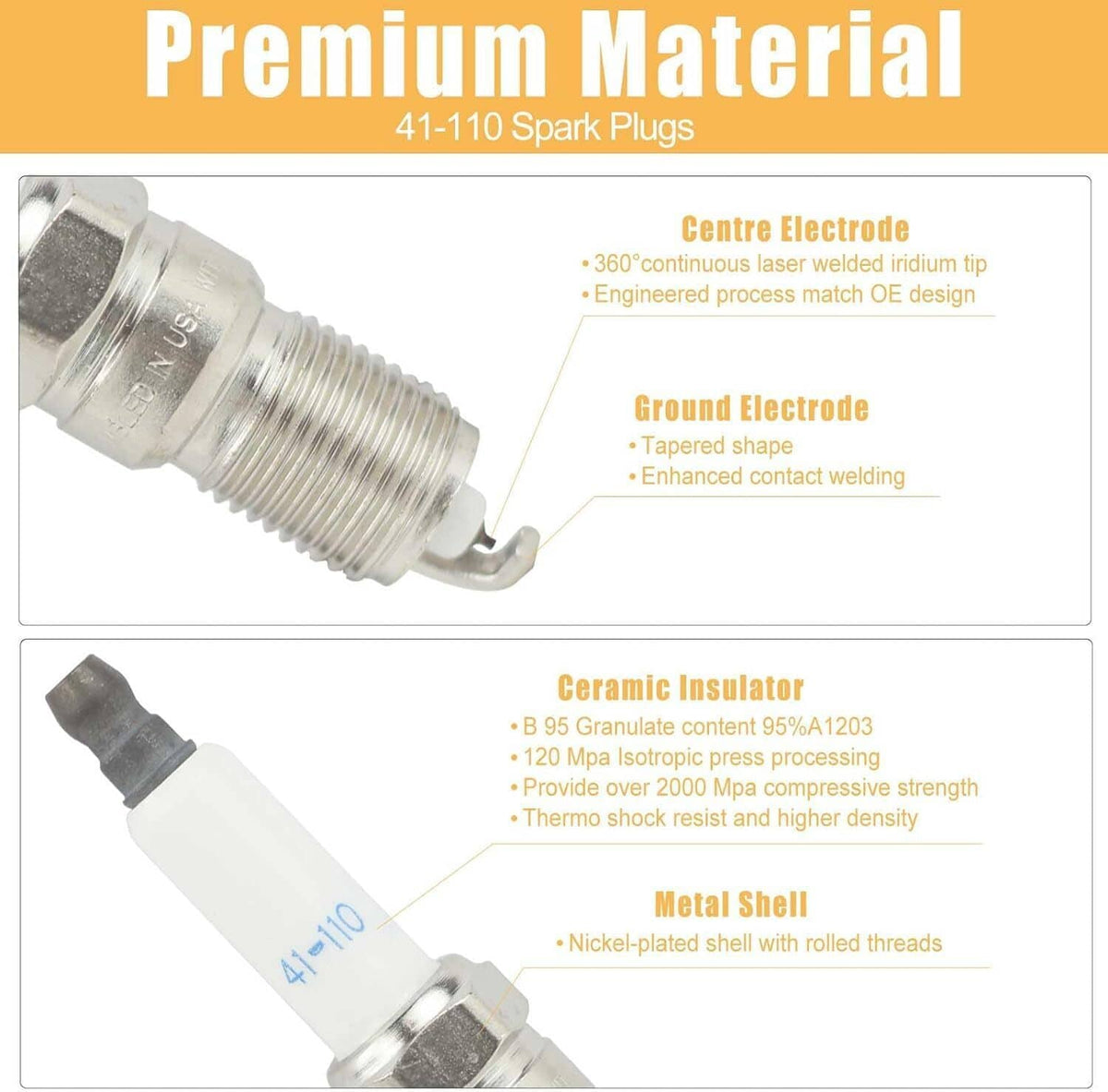 Solidspare 8mm Wireset + 8 Spark Plug 41-962 for Chevy Silverado 1500 GMC Sierra V8 New