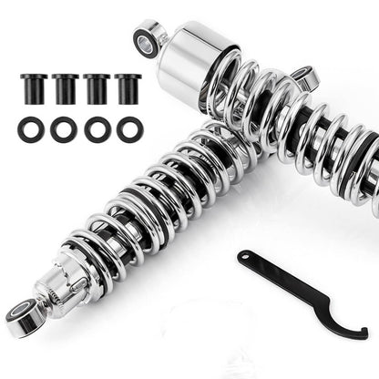 Solidspare Chrome 15" Rear Shocks Absorbers for Harley Sportster 883 Roadster XL883R 02-17