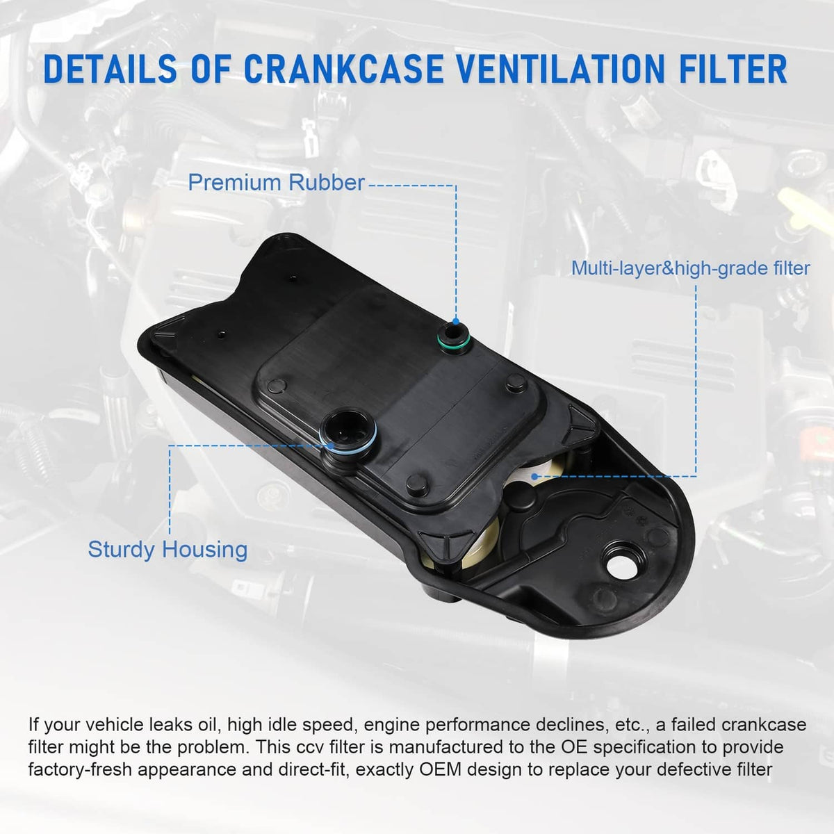 Solidspare Crankcase CCV Filter For 2007-2024 Ram 6.7L 2500-5500 Cummins CV52001