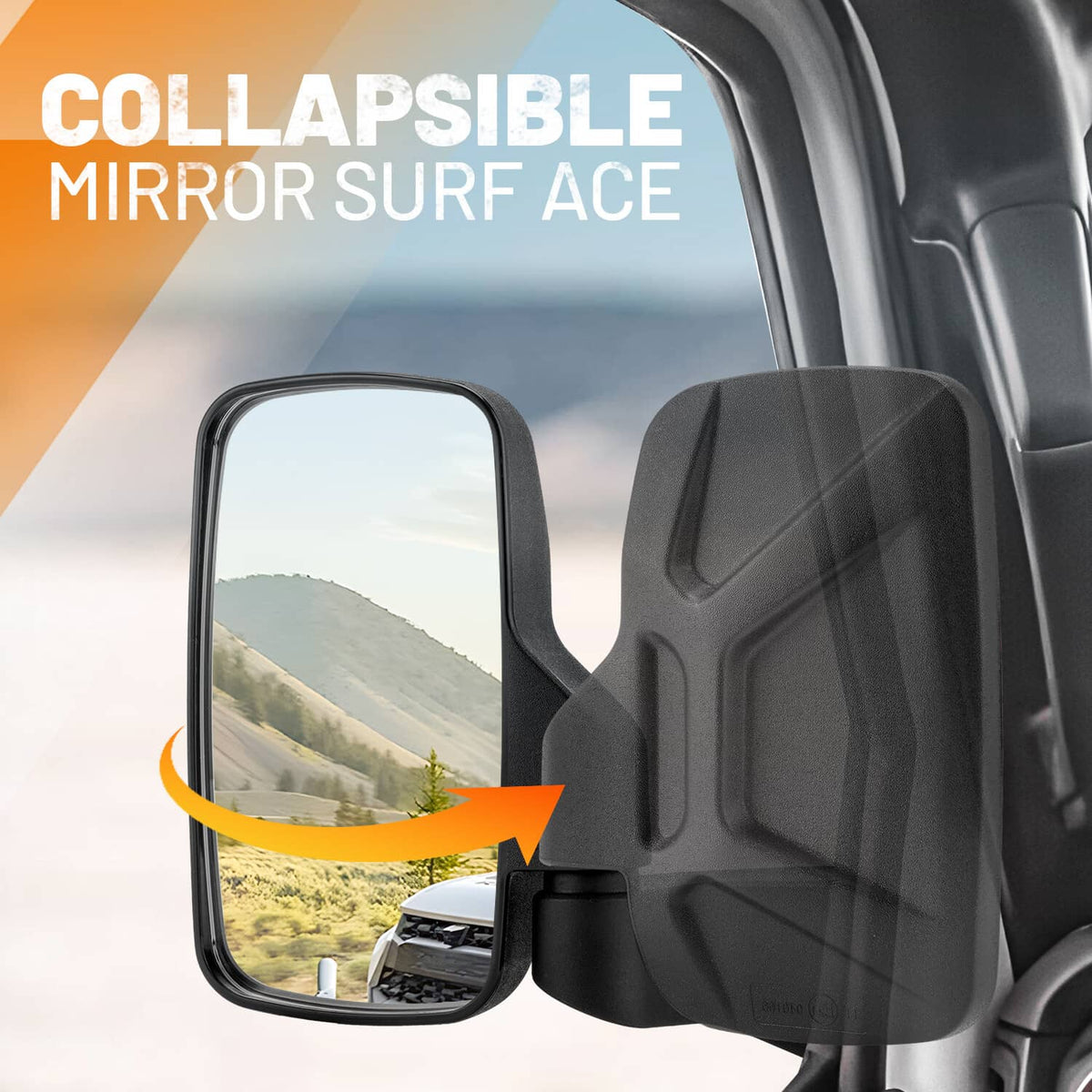 Solidspare For Polaris Ranger 1000/XP1000/Crew/Northstar Pro XD Door Mounted Side Mirrors