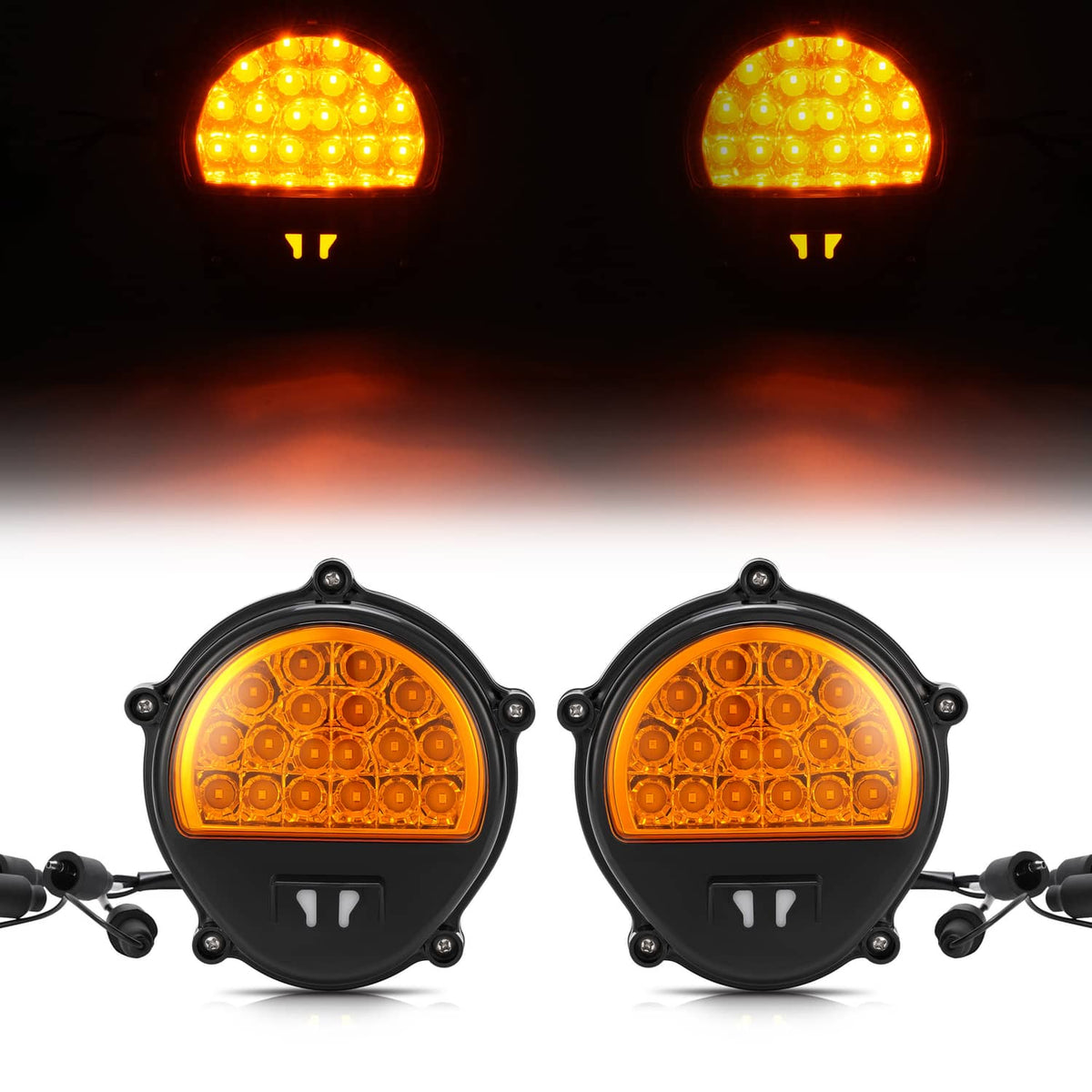 Solid Spare 2PCS LED Front Amber Turn Signal Parking lights For Humvee M35 M998 #12422957