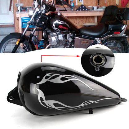 Solidspare 3.4 Gallons Fuel Gas Tank For Honda Rebel 250 CMX 250 CMX250C 1985-2016 Black