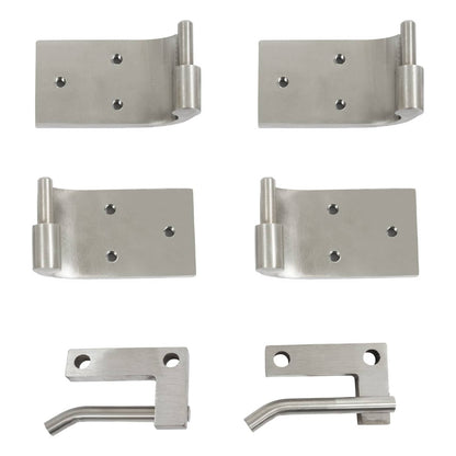 Solid Spare Door Hinges Fit 1966-1977 Early Ford Bronco Silvery 304 Stainless Steel LH&RH