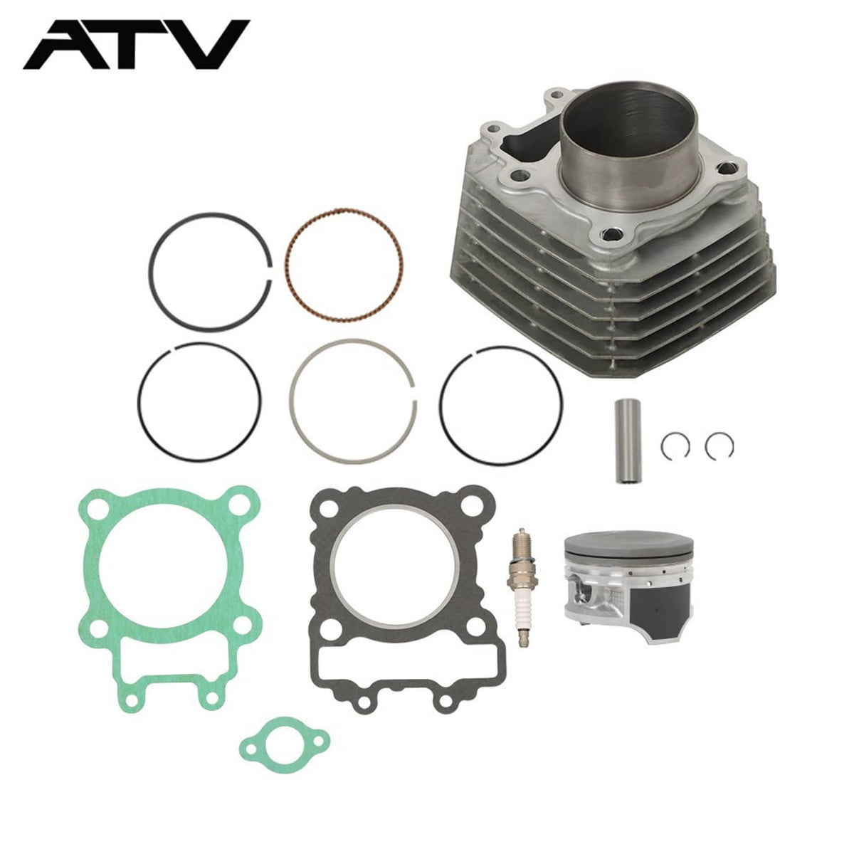 Solidspare For Kawasaki Bayou KLF 250 Cylinder Jug w/ New Piston & Top End Kit 2003-2010 11