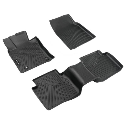 Solidspare Set for Toyota Camry 2018-2024 All Weather Waterproof Floor Liner Mats TPE Black