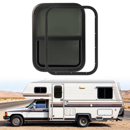 Solidspare RV Window 18" W x 24" H Vertical Slider W/Screen For Camper Trailer Universal