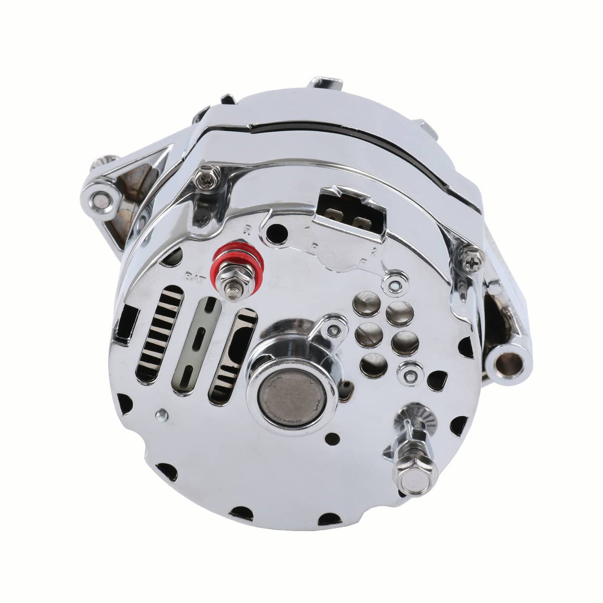 Solidspare Chrome Alternator For SBC BBC Chevy GM 1 Wire Street Rod-High Output ADR0335-C